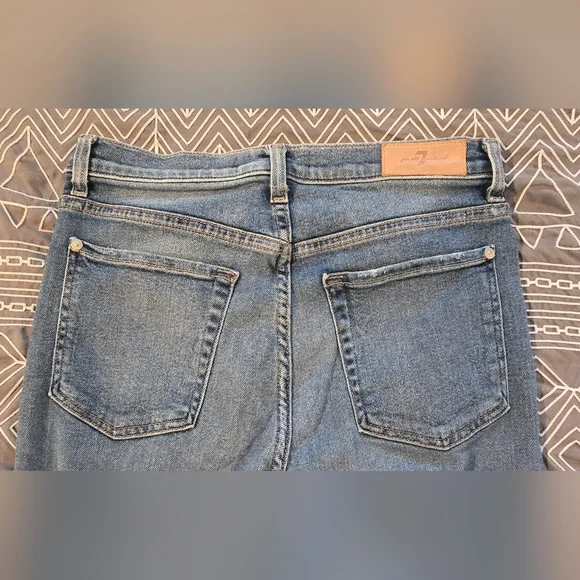 7 For All Mankind Luxe Vintage Slim Boyfriend Cropped Style Size 29 - Picture 5 of 12